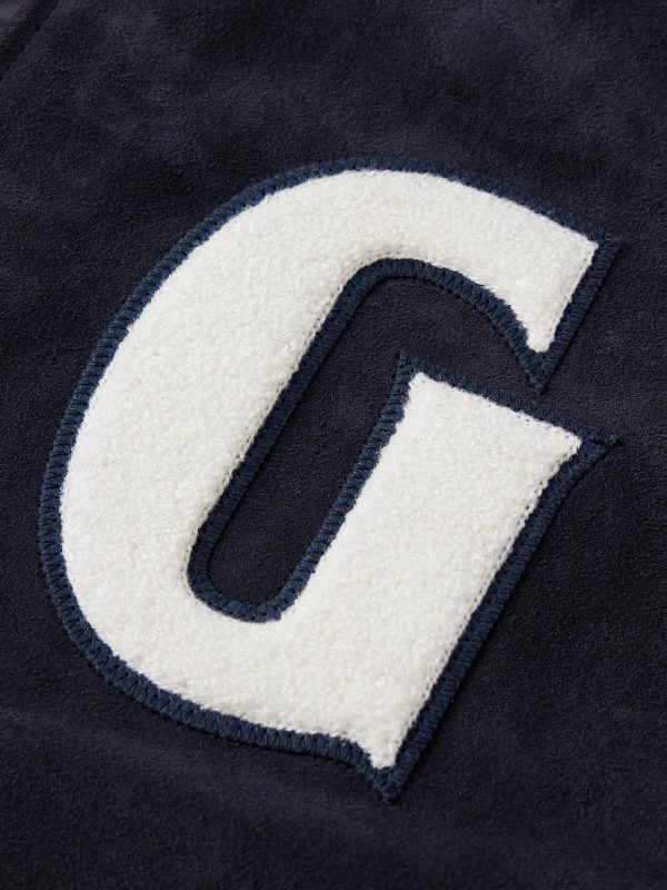 Logo-Appliquéd Suede Varsity Jacket - CU Logo-Appliquéd Suede Varsity Jacket - CU