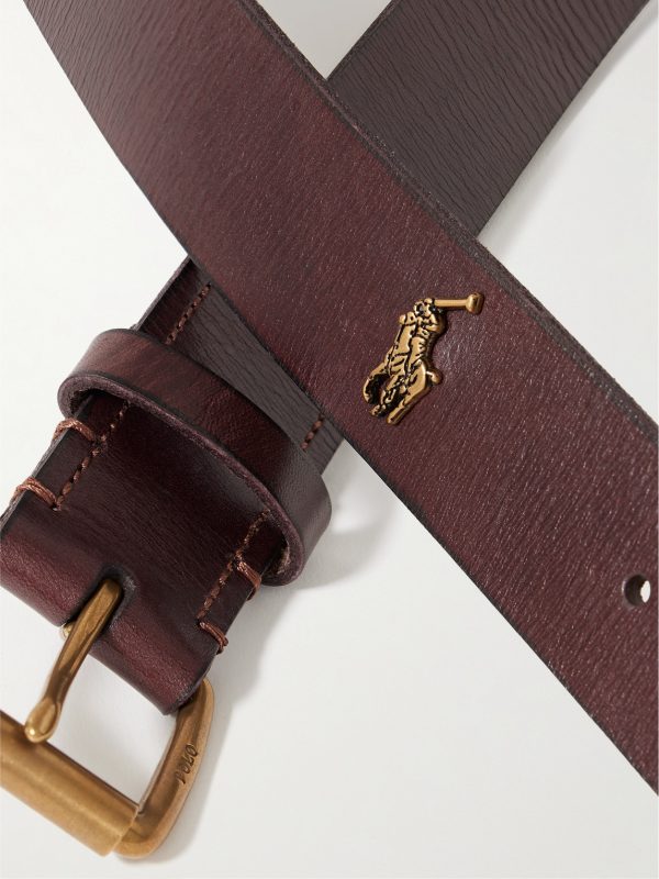 3.5cm Logo-Detailed Leather Belt - E2 3.5cm Logo-Detailed Leather Belt - E2