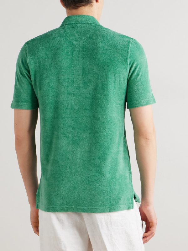 Mondial Slim-Fit Cotton-Terry Polo Shirt - BK