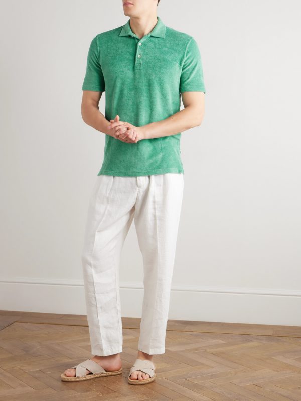 Mondial Slim-Fit Cotton-Terry Polo Shirt - OU