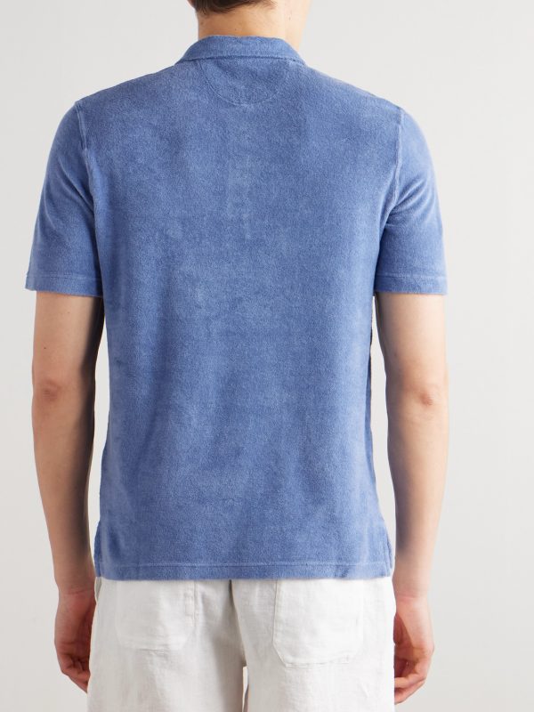 Mondial Slim-Fit Cotton-Terry Polo Shirt - BK