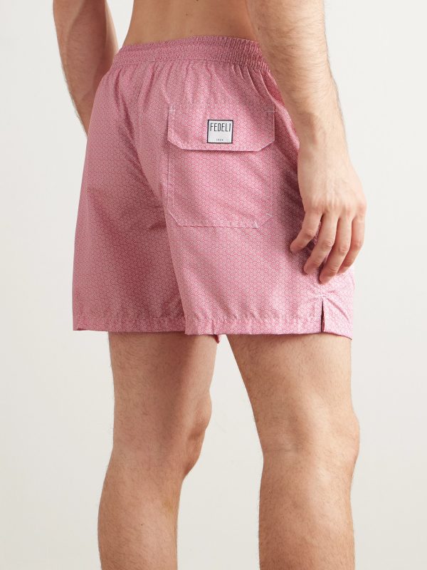 Madeira Straight-Leg Mid-Length Swim Shorts - BK Madeira Straight-Leg Mid-Length Swim Shorts - BK