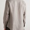 Nick Slim-Fit Cutaway-Collar Linen Shirt - BK