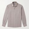Nick Slim-Fit Cutaway-Collar Linen Shirt