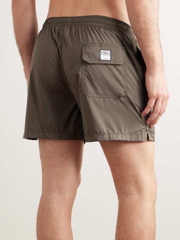 Madeira Airstop Straight-Leg Mid-Length Swim Shorts - BK Madeira Airstop Straight-Leg Mid-Length Swim Shorts - BK