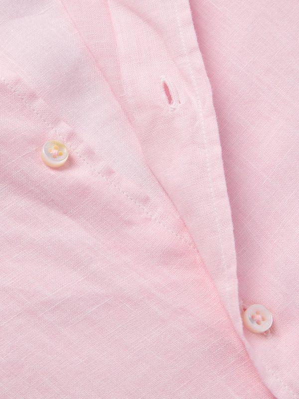 Nick Slim-Fit Cutaway-Collar Linen Shirt - CU Nick Slim-Fit Cutaway-Collar Linen Shirt - CU