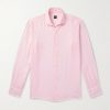 Nick Slim-Fit Cutaway-Collar Linen Shirt Nick Slim-Fit Cutaway-Collar Linen Shirt