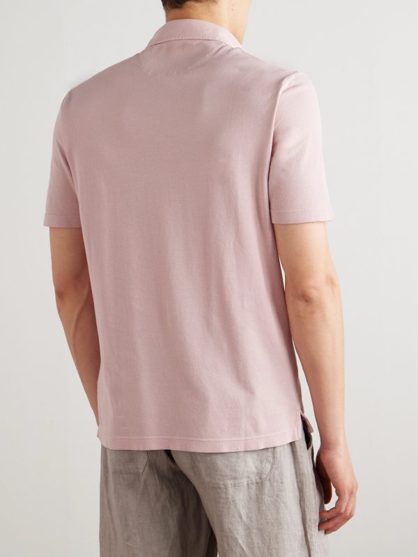 Slim-Fit Cotton-Piqué Polo Shirt - BK