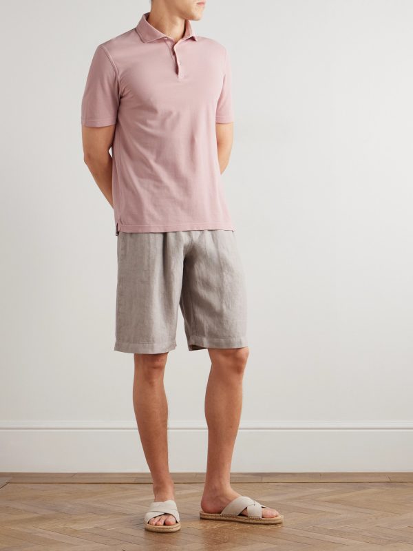 Slim-Fit Cotton-Piqué Polo Shirt - OU