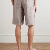 Vico Straight-Leg Linen Drawstring Shorts - BK Vico Straight-Leg Linen Drawstring Shorts - BK