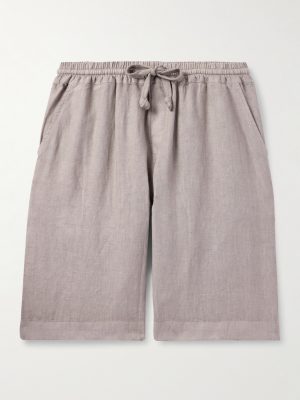 Vico Straight-Leg Linen Drawstring Shorts