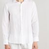 Nick Slim-Fit Cutaway-Collar Linen Shirt - FR Nick Slim-Fit Cutaway-Collar Linen Shirt - FR