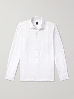 Nick Slim-Fit Cutaway-Collar Linen Shirt Nick Slim-Fit Cutaway-Collar Linen Shirt