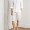 Nick Slim-Fit Cutaway-Collar Linen Shirt - OU Nick Slim-Fit Cutaway-Collar Linen Shirt - OU