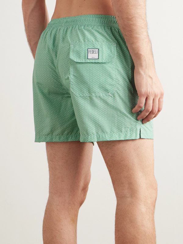 Madeira Straight-Leg Mid-Length Swim Shorts - BK Madeira Straight-Leg Mid-Length Swim Shorts - BK