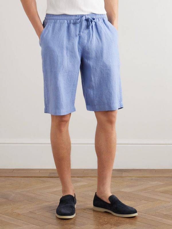 Vico Straight-Leg Linen Drawstring Shorts - FR Vico Straight-Leg Linen Drawstring Shorts - FR
