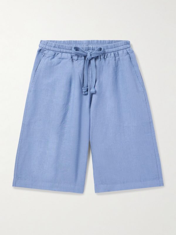 Vico Straight-Leg Linen Drawstring Shorts Vico Straight-Leg Linen Drawstring Shorts