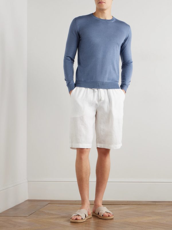 Argentina Slim-Fit Cashmere and Silk-Blend Sweater - OU Argentina Slim-Fit Cashmere and Silk-Blend Sweater - OU