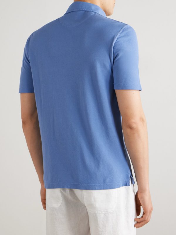 Slim-Fit Cotton-Piqué Polo Shirt - BK