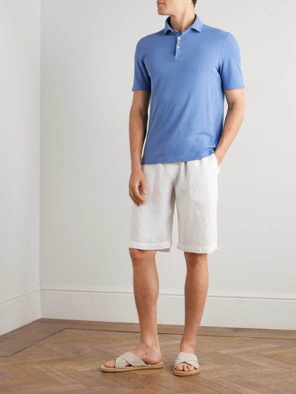 Slim-Fit Cotton-Piqué Polo Shirt - OU