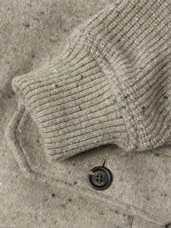 Shawl-Collar Wool and Cashmere-Blend Bomber Jacket - E1 Shawl-Collar Wool and Cashmere-Blend Bomber Jacket - E1