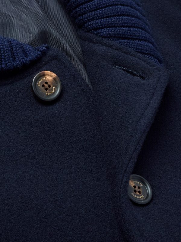 Slim-Fit Ribbed-Knit Trimmed Wool-Blend Bomber Jacket - CU
