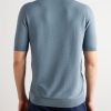 Slim-Fit Ribbed Cotton Polo Shirt - BK