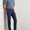 Slim-Fit Ribbed Cotton Polo Shirt - OU