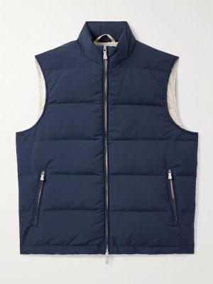 Quilted Tech Wool-Blend Down Gilet Quilted Tech Wool-Blend Down Gilet