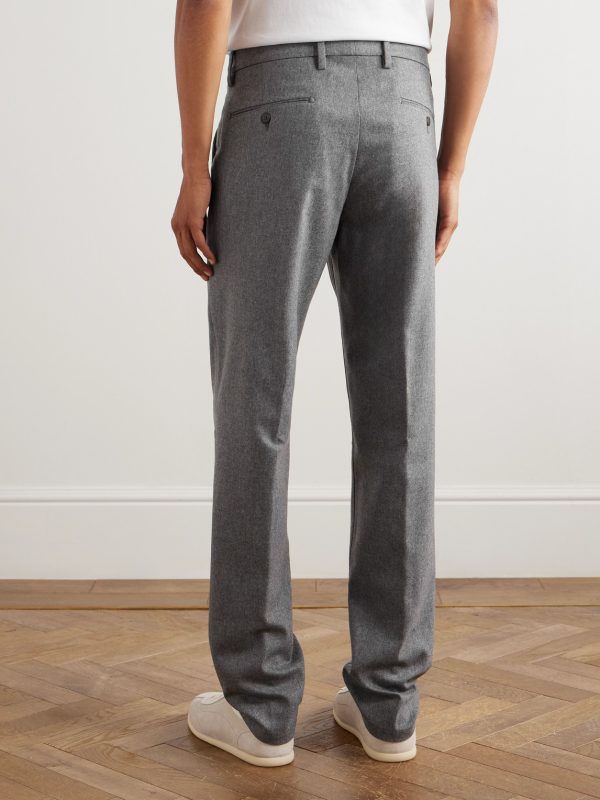 Straight-Leg Stretch Wool and Cashmere-Blend Trousers - BK Straight-Leg Stretch Wool and Cashmere-Blend Trousers - BK
