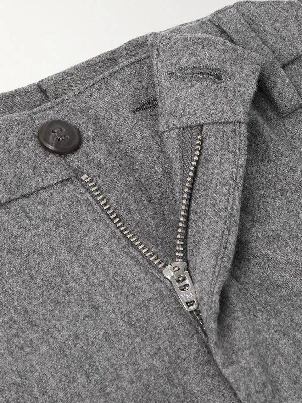 Straight-Leg Stretch Wool and Cashmere-Blend Trousers - E1 Straight-Leg Stretch Wool and Cashmere-Blend Trousers - E1