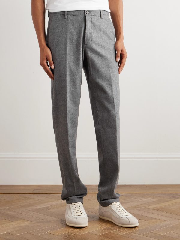 Straight-Leg Stretch Wool and Cashmere-Blend Trousers - FR Straight-Leg Stretch Wool and Cashmere-Blend Trousers - FR