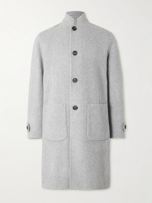 Herringbone Wool and Cashmere-Blend Overcoat