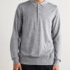 Wool, Silk and Cashmere-Blend Polo Shirt - FR Wool, Silk and Cashmere-Blend Polo Shirt - FR