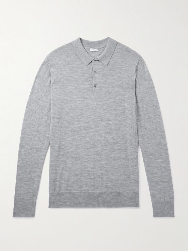 Wool, Silk and Cashmere-Blend Polo Shirt Wool, Silk and Cashmere-Blend Polo Shirt
