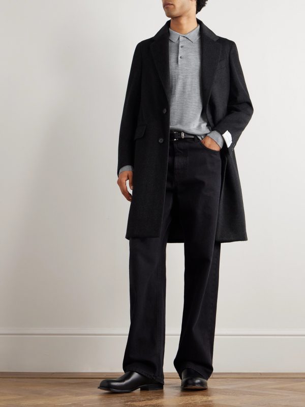 Wool, Silk and Cashmere-Blend Polo Shirt - OU Wool, Silk and Cashmere-Blend Polo Shirt - OU
