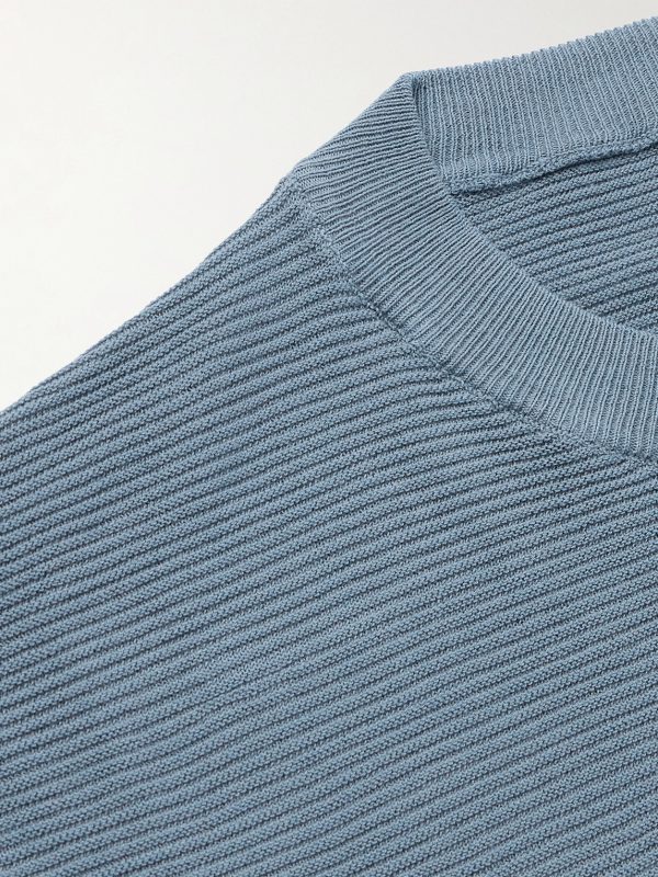 Slim-Fit Ribbed Cotton T-Shirt - CU