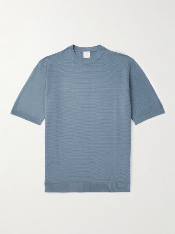 Slim-Fit Ribbed Cotton T-Shirt