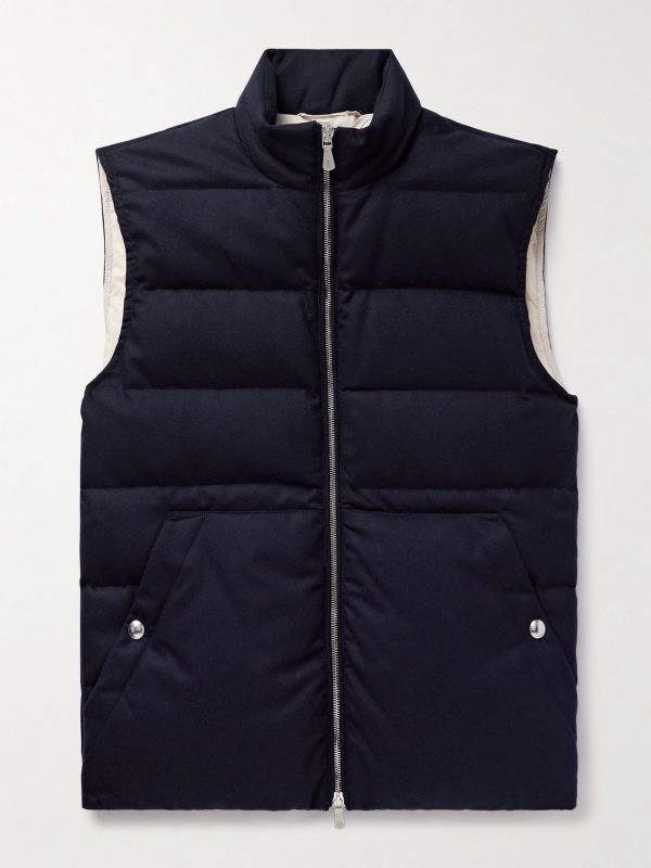 Quilted Wool Down Gilet