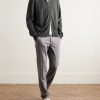 Ribbed Wool Zip-Up Cardigan - OU Ribbed Wool Zip-Up Cardigan - OU