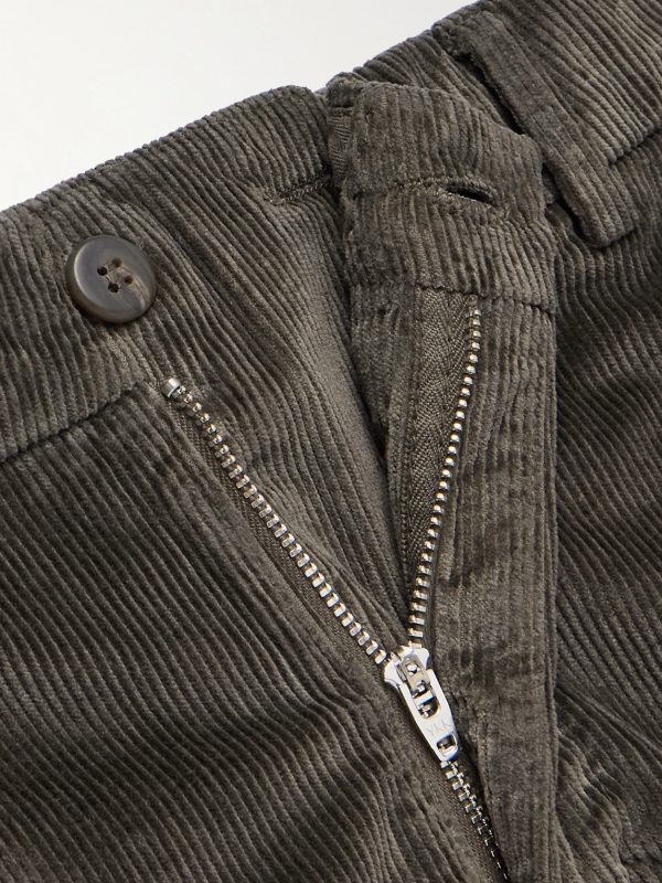 Straight-Leg Stretch Cotton and Modal-Blend Corduroy Trousers - E1 Straight-Leg Stretch Cotton and Modal-Blend Corduroy Trousers - E1