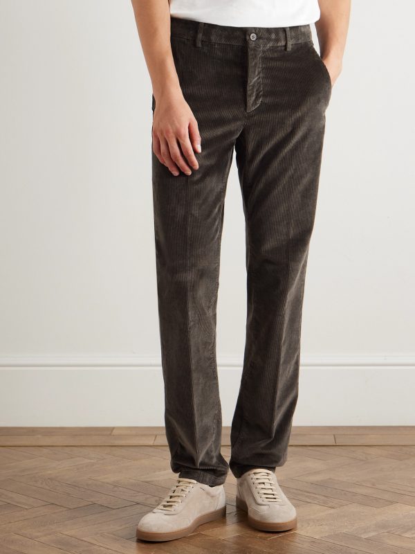 Straight-Leg Stretch Cotton and Modal-Blend Corduroy Trousers - FR Straight-Leg Stretch Cotton and Modal-Blend Corduroy Trousers - FR