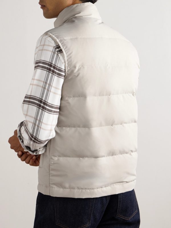Quilted Tech Wool-Blend Down Gilet - BK