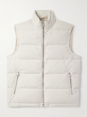 Quilted Tech Wool-Blend Down Gilet