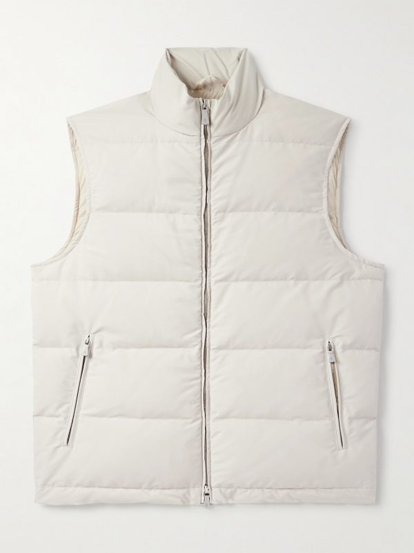 Quilted Tech Wool-Blend Down Gilet