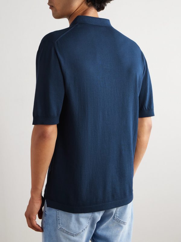 Garment-Dyed Cotton Polo Shirt - BK Garment-Dyed Cotton Polo Shirt - BK