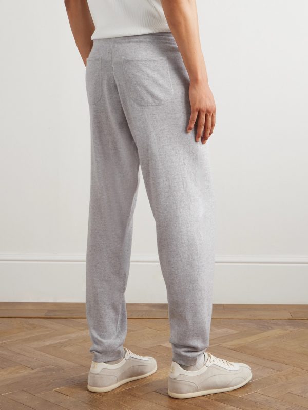 Tapered Cashmere Sweatpants - BK Tapered Cashmere Sweatpants - BK