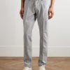 Slim-Fit Straight-Leg Pleated Stretch Wool and Cashmere-Blend Drawstring Trousers - FR Slim-Fit Straight-Leg Pleated Stretch Wool and Cashmere-Blend Drawstring Trousers - FR