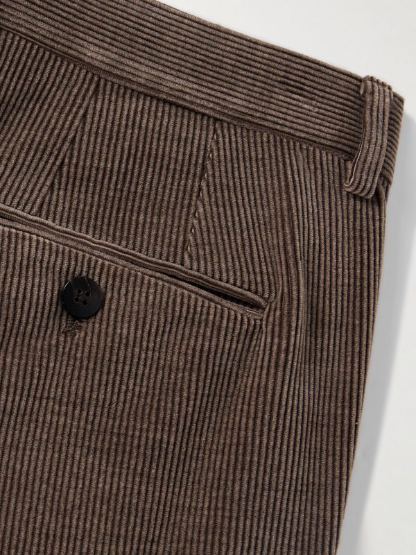 Slim-Fit Straight-Leg Cotton-Blend Corduroy Suit Trousers - CU Slim-Fit Straight-Leg Cotton-Blend Corduroy Suit Trousers - CU