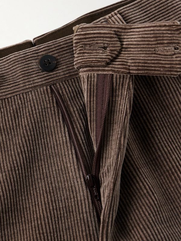 Slim-Fit Straight-Leg Cotton-Blend Corduroy Suit Trousers - E1 Slim-Fit Straight-Leg Cotton-Blend Corduroy Suit Trousers - E1